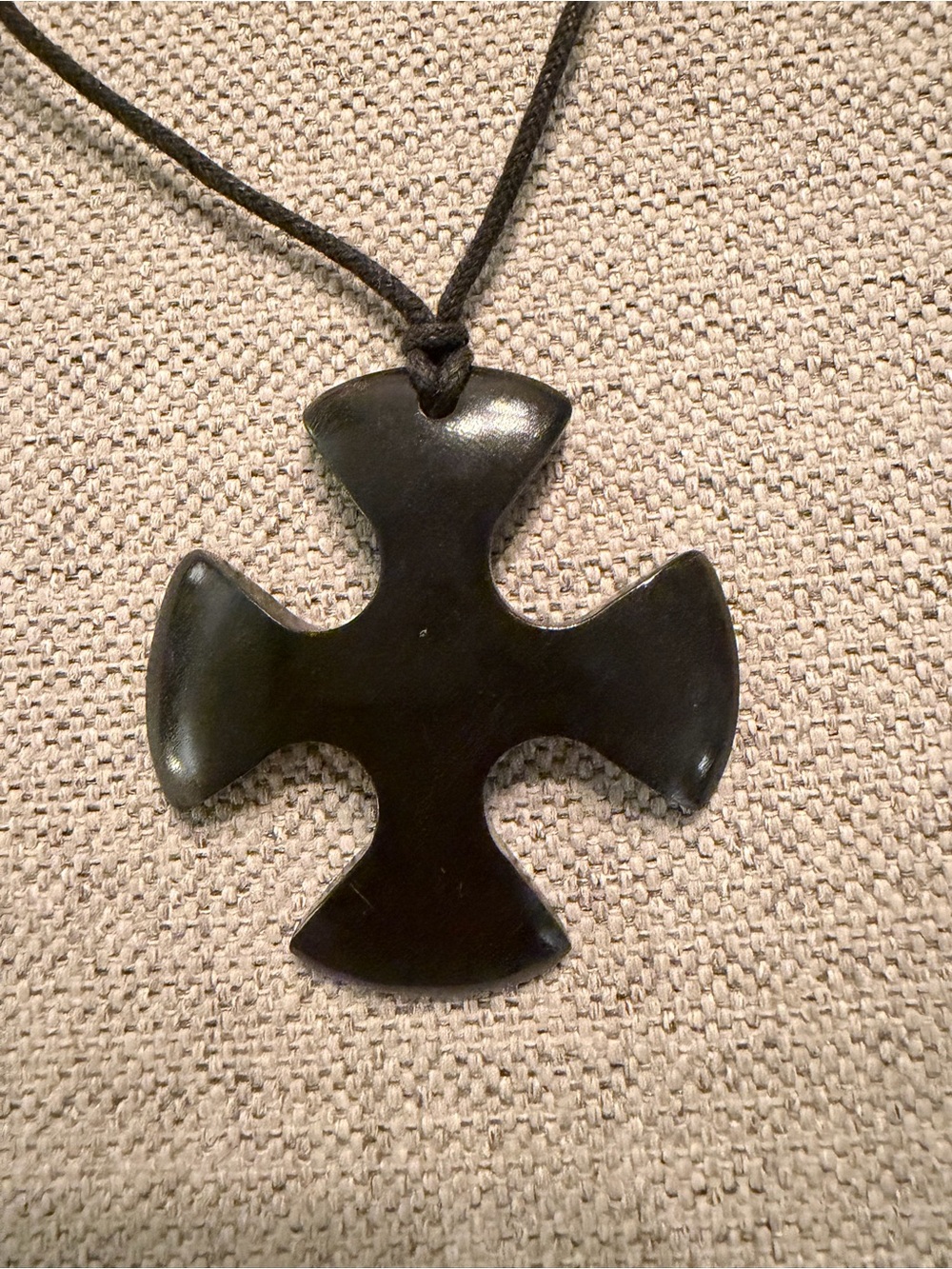 Black Cross Pendant Necklace Unbranded